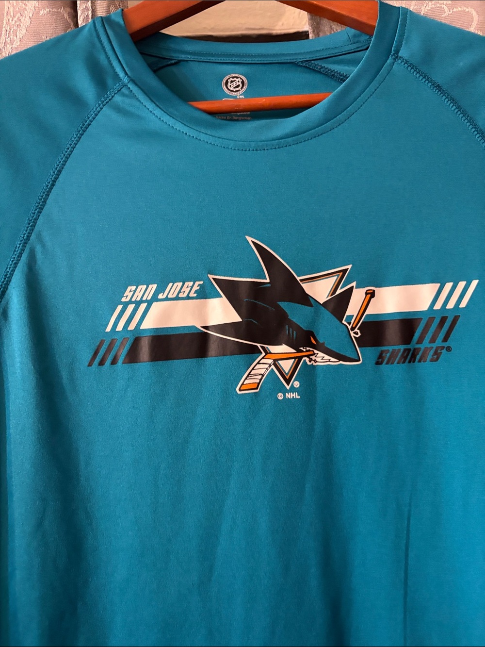 NHL San Jose Sharks Teal Graphic Shirt